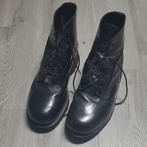 Vibram Black Leather Men's Boots